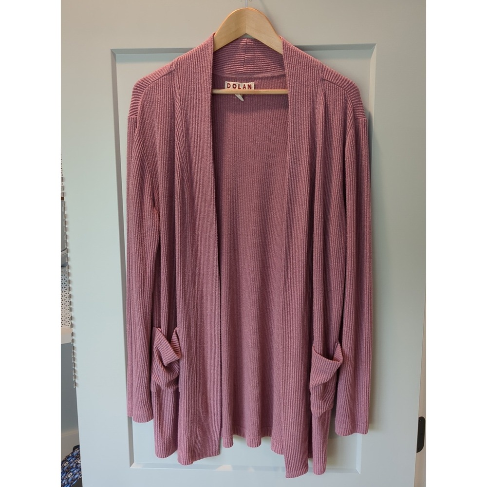 Dolan Womens M Open Front Pockets Cardigan